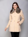 Ladies Medium Long Length Coat - BA357-BA357-CAMEL-L