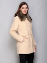 Ladies Medium Long Length Coat - BA357-BA357-CAMEL-L