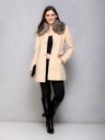 Ladies Medium Long Length Coat - BA357-BA357-CAMEL-L