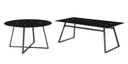 Idiya Acra Round black coffee table