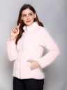 Ladies Zipper Sweatshirt With Collar - 9088SS-9088SS-PINK-L