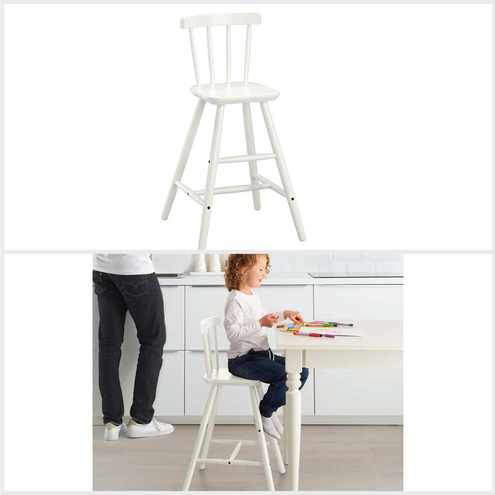 Ikea Agam Junior Chair, White