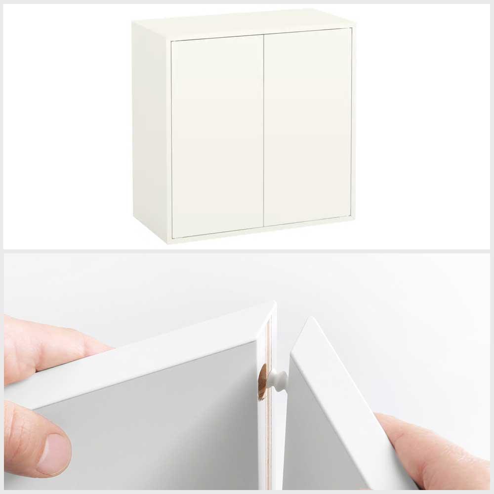 Ikea EKET Cabinet w 2 doors and 1 shelf, white, 70x35x70 cm