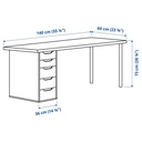 Ikea LAGKAPTEN / ALEX desk white stained oak effect/white 140x60 cm
