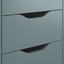 IKEA ALEX Drawer Unit on Castors Grey-Turquoise, Black 36X76 cm