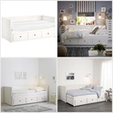 IKEA HEMNES Day-Bed Frame with 3 Drawers, White - No Mattress