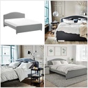 Ikea HAUGA Upholstered bed frame Vissle grey 150x200 cm