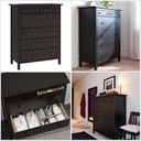 Ikea HEMNES Chest of 6 drawers black-brown 108x131 cm