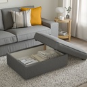 Ikea KIVIK footstool with storage Tibbleby beige/grey