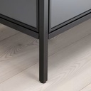 IKEA Rudsta Glass-Door Cabinet, Anthracite 80X37X120 cm