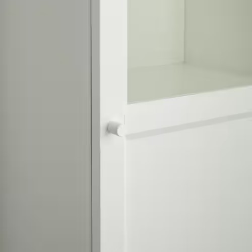 IKEA BILLY Bookcase with Panel-Glass Doors, White 40X28X202