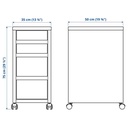 MICKE Drawer Unit on Castors, White