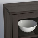 HAVSTA Glass-Door Cabinet, Dark Brown 81X35X123 cm