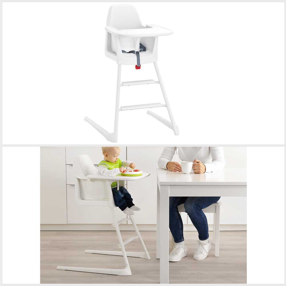 Ikea LANGUR Junior/highchair with tray, white