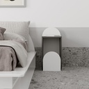 BATHURST NIGHTSTAND - ANTHRACITE - WHITE