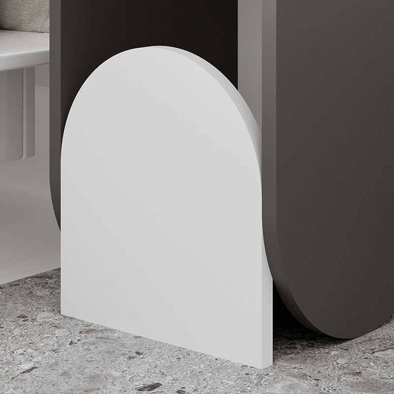 BATHURST NIGHTSTAND - ANTHRACITE - WHITE