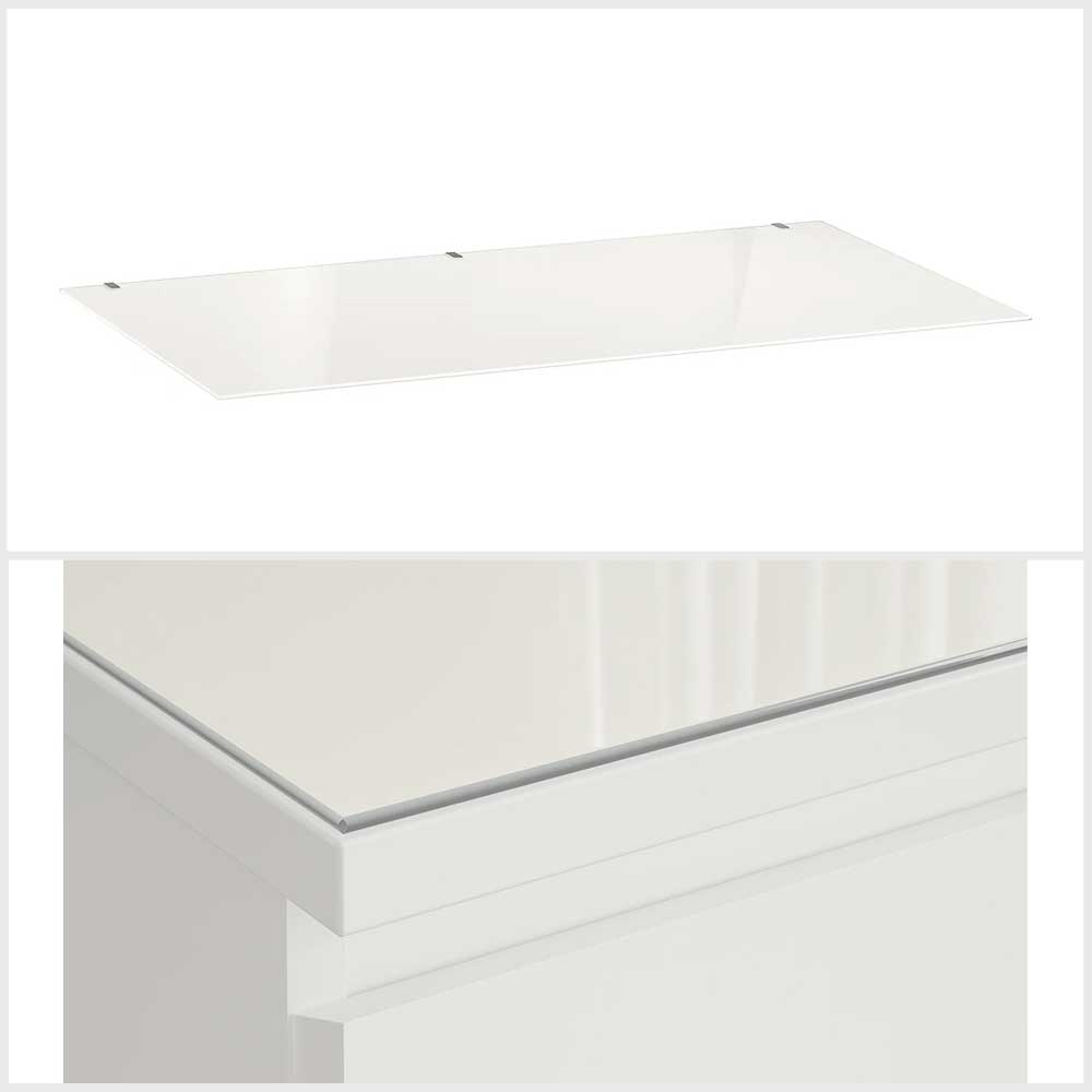 Ikea MALM Glass top white 80x48 cm