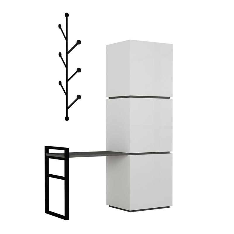 NORTHBAY HALLWAY STAND - WHITE - ANTHRACITE