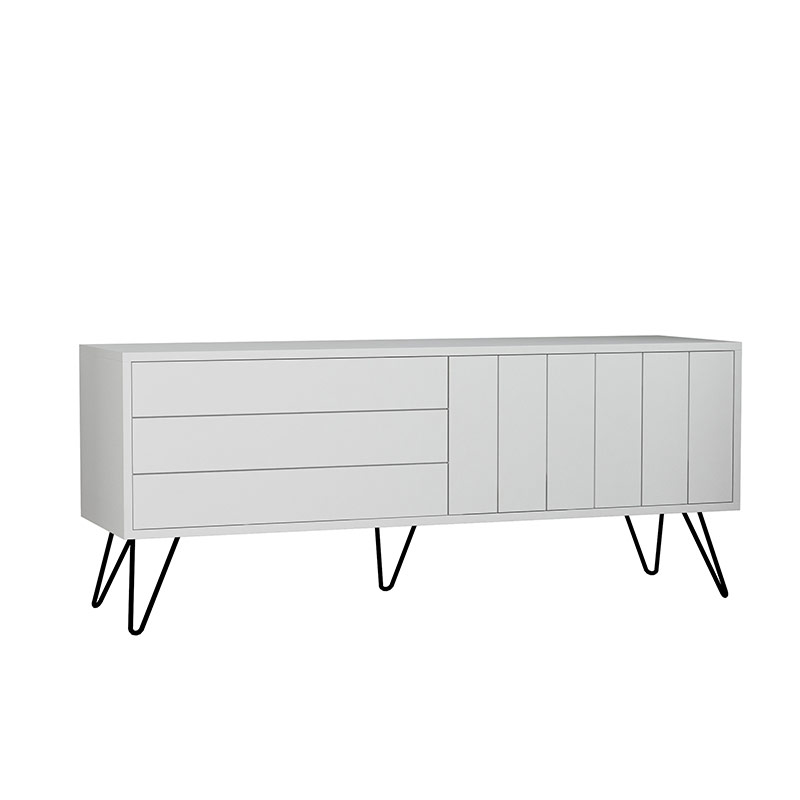 OREGON TV STAND - WHITE - WHITE