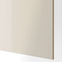 Ikea PAX / HOKKSUND Wardrobe combination, white/high-gloss light beige 200x66x236 cm