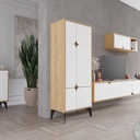 FINLAND MULTIPURPOSE CABINET - OAK - WHITE