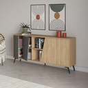 NORWOOD CONSOLE 180 - OAK - RETRO GREY