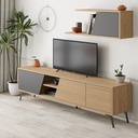 NORWOOD TV UNIT - OAK - ANTHRACITE