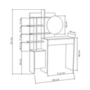 GRAFTON DRESSING TABLE - WHITE - WHITE
