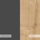 Develi Bookcase - Oak - Anthracite