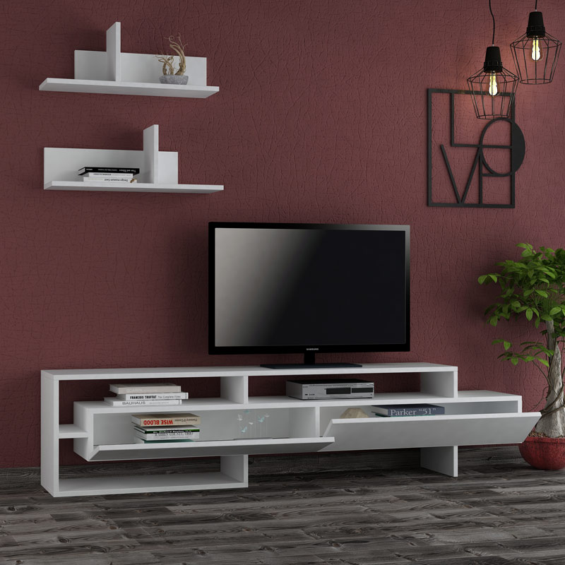 Corum Tv Unit - White - White