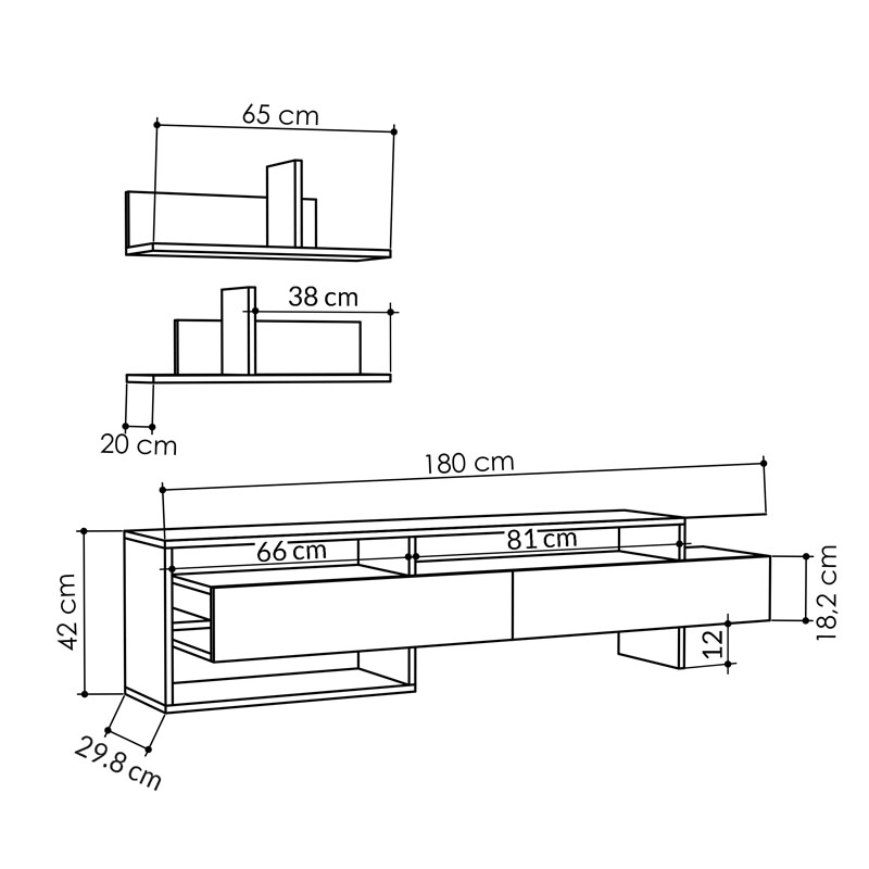 Corum Tv Unit - White - White