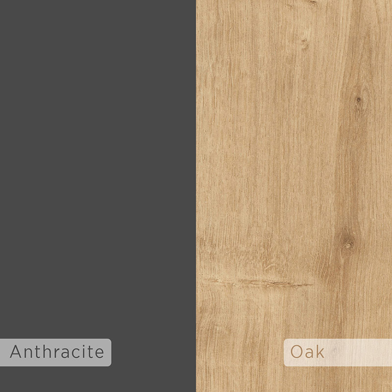 Soma Bank - Anthracite - Oak