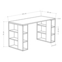 Cankırı Working Table - White - White