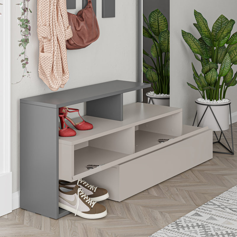 Midyat Hall Stand - Light Mocha - Anthracite