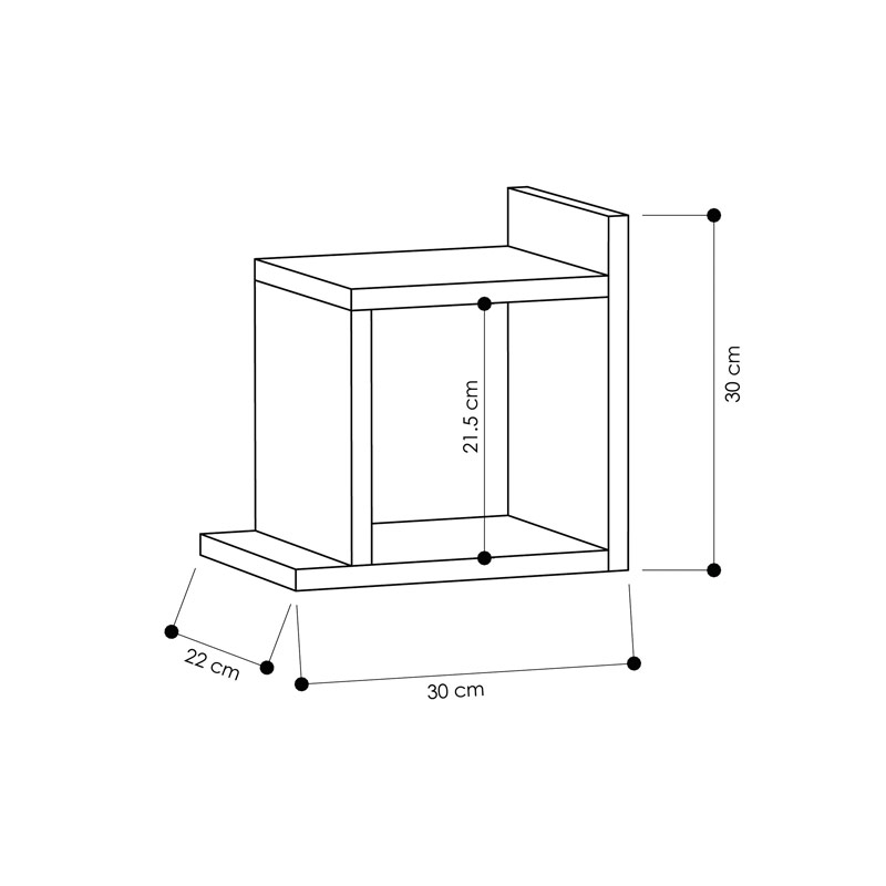 Bayburt Box Shelf White