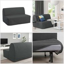 LYCKSELE HÃ…VET 2-seat sofa-bed Vansbro dark grey