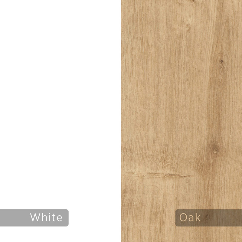 Osmancık Bookcase - Oak - White