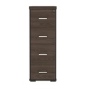  Aguas 4 Drawers File Cabinet II - Charuto/ Black