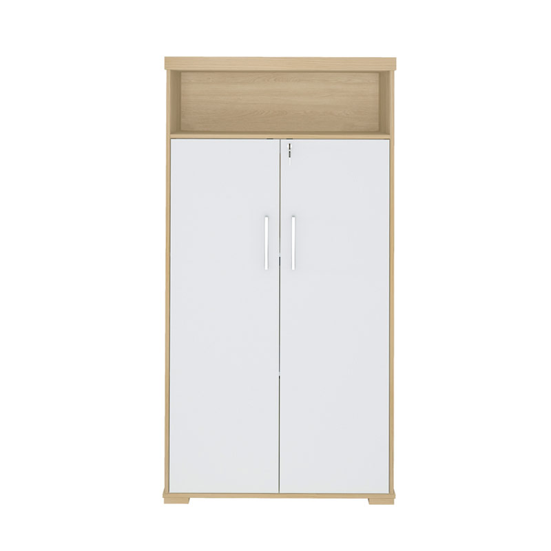  Aguas High Cabinet With Niche - Light Oak/ White