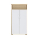  Aguas High Cabinet With Niche - Light Oak/ White