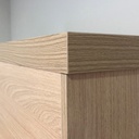  Aguas High Cabinet With Niche - Light Oak/ White