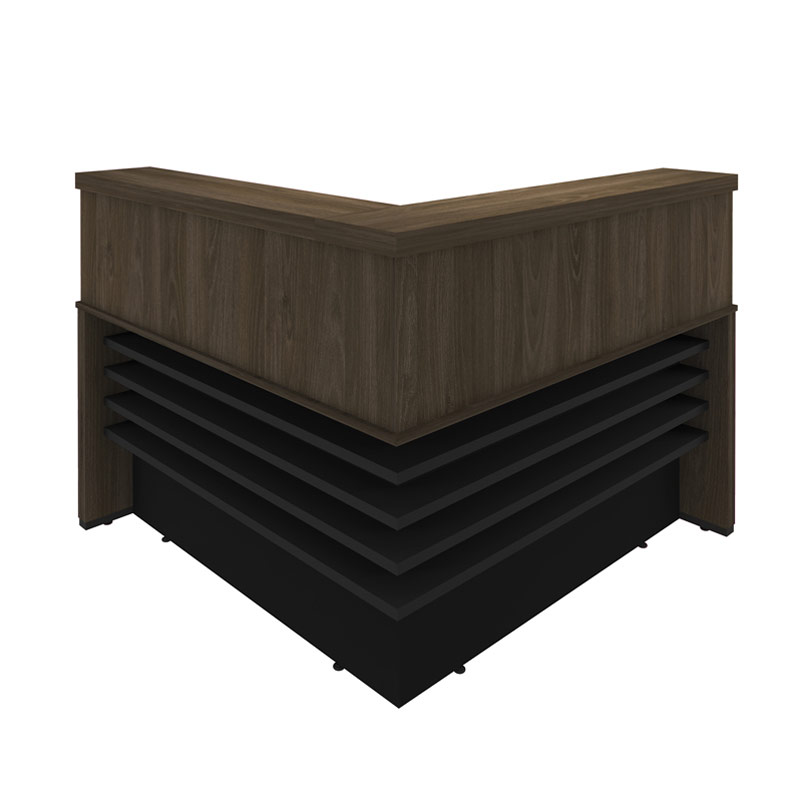  Aguas Reception Desk II - Charuto/ Black