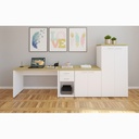  Belo Chest of 2 Drawers - Elm/ White