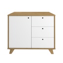  Macae Cabinet with 1 Door and 3 Drawers - Elm/ White 