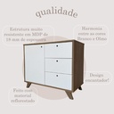  Macae Cabinet with 1 Door and 3 Drawers - Elm/ White 