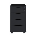 Piracicaba Chest of 4 Drawers - Black
