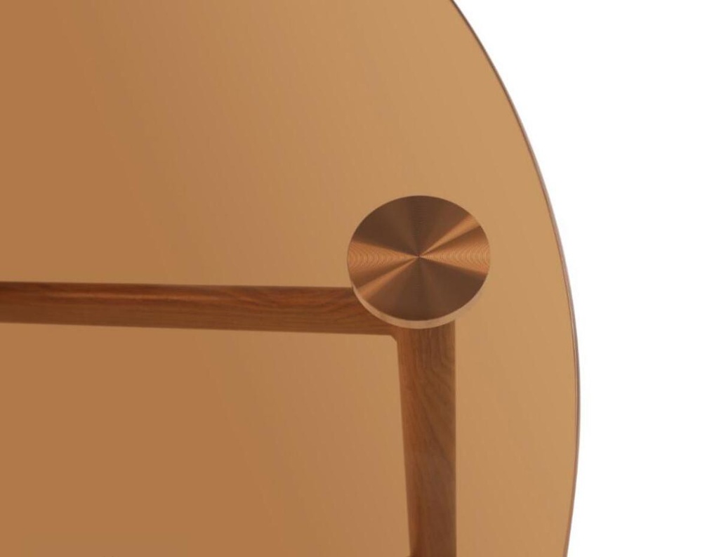 Idiya Akron end table white stained