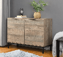 Idiya Fresno Cabinet sideboard, Oak and Black