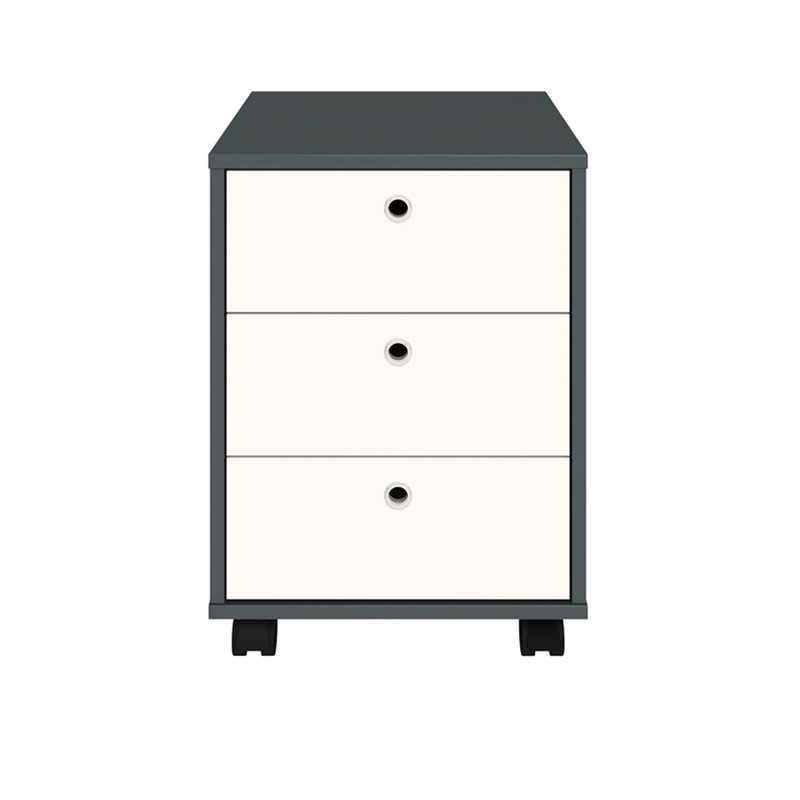 Viamao Chest of 3 Drawers - Gray/ White