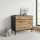 Idiya Fresno Sideboard, Oak and Black